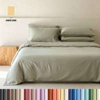 Ensemble de housse de couette T300 en mélange de coton naturellement frais et confortable, doux comme du beurre, et viscose dérivée du bambou, directement de l'usine