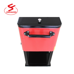 Outdoor Rolling Beer Insulated <strong>Cooler</strong> <strong>Box</strong> Cart <strong>on</strong> <strong>Wheel</strong> - Product Image 4