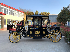 Calèche royale de luxe à quatre roues, électrique, pour visites touristiques, mariages, manèges de parc d'attractions, calèche vintage royale - Product Image 3