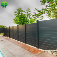 Balcon en aluminium de confidentialité sécurité treillis de clôture en aluminium enduit de poudre noire portes panneaux de clôture extérieurs de jardin