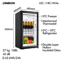 Réfrigérateur de cave à vin souterraine compacte de 108 L, vitrine réfrigérée pour boissons, mini-bar rapide, refroidisseur de cave à vin électrique