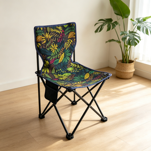 Chaise pliante portable avec logo <span class=keywords><strong>personnalisé</strong></span>, siège de camping compact en tissu Oxford, dossier avec poche latérale pour le plein air, la plage et la randonnée - Product Image 2