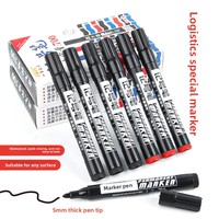 Lot de 700 marqueurs permanents concentrés à base d'huile, 3 couleurs, rechargeables, pointe large de 5 mm, séchage rapide, grand format, spécifiques à la logistique