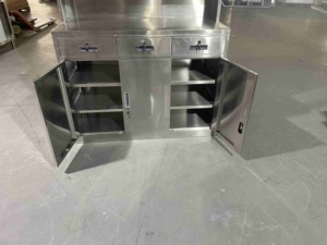 Thiết Kế Hiện Đại Tùy Chỉnh Thương Mại Đồ Nội Thất 304 Cấp Thép Không Gỉ Bệnh Viện Lưu Trữ Tủ Với 3 Ngăn Kéo - Product Image 4