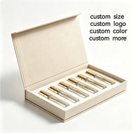 Boîte d'emballage pour échantillon de parfum de luxe, boîte cadeau en carton avec logo personnalisé, flacon à bille