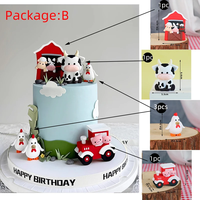 10 Uds Topper para pastel de feliz cumpleaños acrílico espejo dorado Cupcake Topper para niños cumpleaños fiesta pastel postre decoraciones Baby Shower