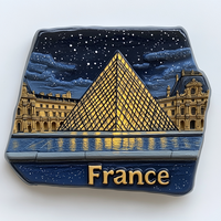 Aimant de réfrigérateur 3D en résine personnalisé Albanie France Maroc Souvenir touristique Aimant de réfrigérateur Décoration intérieure Cadeaux Ornements