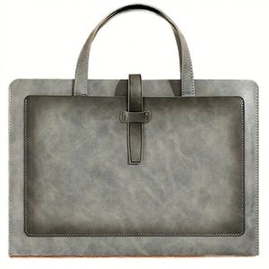 Custom Logo A4 Portable Waterproof <b>Document</b> Organizer Bag Business Executive Leather <b>Holder</b> File Folder With Handle - Product Image 4
