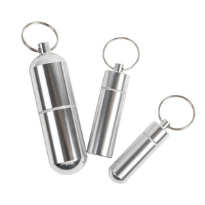 Porte-cotons-tiges en alliage d'aluminium, étanche et hermétique, conteneur à médicaments en métal, créatif, portable, pour cure-dents, équipement de survie et de sécurité - Product Image 2