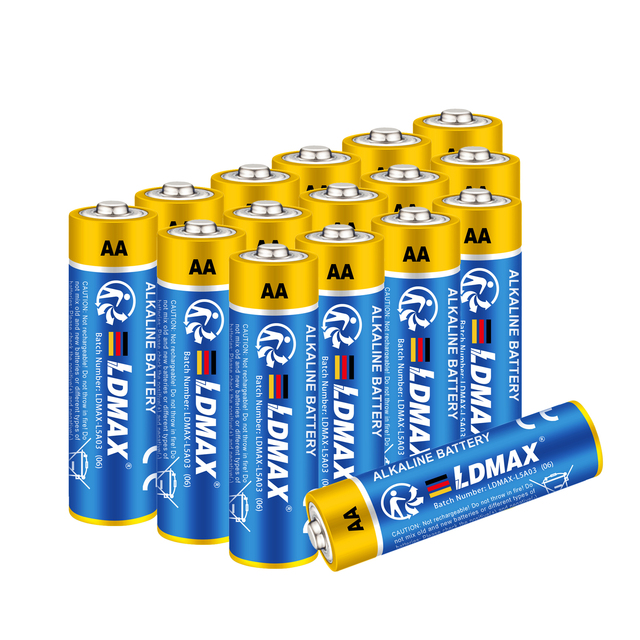 Longer Lasting  LDMAX 1.5V Alkaline AA Primary Dry Cell Batteries with REP Information Printing Support OEM/ODM Order