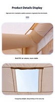 Tente gonflable de luxe quatre saisons à double couche en tissu Oxford imperméable pour le camping en plein air, les événements, les voyages, le glamping, deux chambres