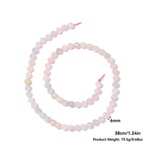 ลูกปัดคริสตัลกลม6มม. ลูกปัดพลอยแซฟไฟร์ธรรมชาติแท้ลูกปัดกลมเหลี่ยมเพชรพลอยขนาดเล็กสำหรับทำเครื่องประดับ - Product Image 2