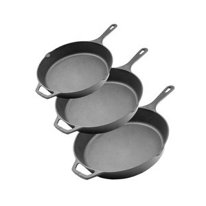 Sartén pequeña <span class=keywords><strong>de</strong></span> <span class=keywords><strong>hierro</strong></span> <span class=keywords><strong>fundido</strong></span> antiadherente pre-sazonada 16/26CM 2 uds juego <span class=keywords><strong>de</strong></span> utensilios <span class=keywords><strong>de</strong></span> cocina Mini sartén redonda antiadherente - Product Image 5