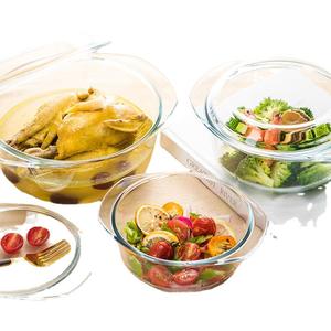 Cacerola Redonda con Tapa Apta <span class=keywords><strong>para</strong></span> Horno, con Asas, Tazones de Vidrio <span class=keywords><strong>para</strong></span> <span class=keywords><strong>Microondas</strong></span>, Cacerola de Vidrio Económica con Tapa - Product Image 6