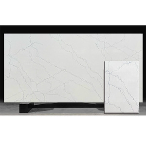 Fábrica de losa de cuarzo artificial grande con aspecto de mármol elegante moderno, venta al por mayor, encimera de cuarzo blanco, baño interior, Hotel, 5 años - Product Image 1