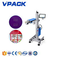 Machine de codage laser CO2 PM-1 V Pack personnalisée pour ligne de production, système de codage professionnel pour bouteilles PET, verre et plastique