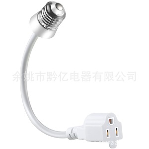 E27 อะแดปเตอร์ยึดหลอดไฟ ตัวแปลงซ็อกเก็ต 10A 250V ใช้ในร่ม ปลั๊กต่อขยายแบบสกรูพลาสติก - Product Image 3