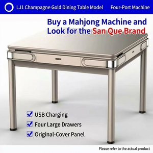 New Fully Automatic USB-Charged <b>Plastic</b> Mahjong Machine Silent <b>Foldable</b> Non-Toxic 4-Player Dining <b>Table</b> for Home This New Electr - Product Image 5