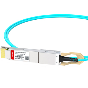 LQD-AOC11400-<span class=keywords><strong>5M</strong></span> Câble à <span class=keywords><strong>fibre</strong></span> <span class=keywords><strong>optique</strong></span> actif QSFP-DD 400G <span class=keywords><strong>5m</strong></span> 16ft Câble AOC 400G - Product Image 1