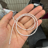 Perles d'eau douce naturelles, irrégulières, de forme pomme de terre, mat, 2-2,5 mm, longueur 38-39 cm, 180 perles par brin