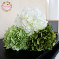 Fleurs artificielles en soie, Hortensias verts pour la décoration, arrangements floraux de mariage, fleurs artificielles en gros