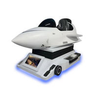 Simulador de Vuelo Jinns 9D VR Cinema, Máquina de Juego de Realidad Virtual con Monedas para Entretenimiento en Interiores, en Inglés, de Metal y Hierro