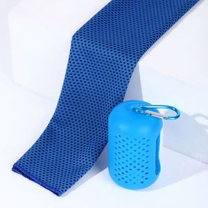 Serviette de sport rafraîchissante pour la gym, séchage rapide, avec logo et étui de rangement en silicone - Product Image 2