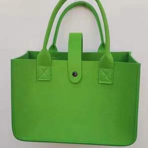 Sac fourre-tout en feutre grande capacité, vente directe d'usine, sac à main mignon de couleur unie, sac de plage simple et tendance pour fille - Product Image 6