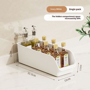 Kitchen Multifunctional PP Storage <b>Box</b> Pulley Refrigerator Desktop Pot Cover Shelf Sustainable Modern Design Sundries Storage- - Product Image 6