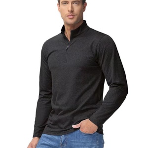 Sudadera deportiva de hombre con media cremallera, forro polar premium, color heather, manga larga, para golf, con cremallera de media cuarto, estampado personalizado - Product Image 2
