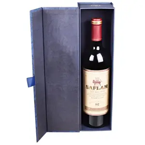 Caja de cartón personalizada de alta calidad, caja de regalo de cristal, botella de vino, caja de embalaje de champán