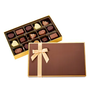 Wholesale Brown 15 Count Candy Chocolate Bar Packaging Paper Gift Box For Wedding Gift Box