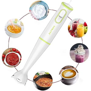 Licuadora de mano eléctrica de 2 velocidades con interruptor de perilla, 200W, tipo enchufe del Reino Unido, trituradora de hielo de bajo ruido, procesador de alimentos para bebés, 2 cuchillas, para el hogar - Product Image 1