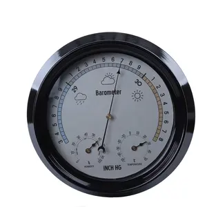 8" Garden Indoor Outdoor Analog Weather Wall Thermometer Hygrometer and Barometer Clock