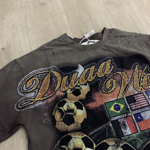 Camisetas de Alta Calidad para Hombre, Tela de Algodón Gruesa, Estilo Desgastado con Agujeros, Diseño de Marca, Personalizadas, Ropa Urbana, Camiseta DUAA para Hombre - Product Image 2