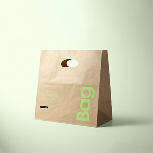 Có thể tái chế mạnh mẽ kraft trắng thực phẩm Túi giấy xoắn xử lý thấp moq lấy đi thủ công mang theo túi in logo - Product Image 6