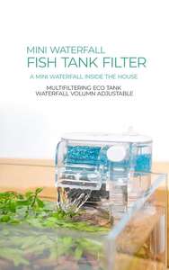 3層式油除去滝型水槽フィルター ミニ外部吊り下げ式水槽フィルター USBアダプター付き - Product Image 5