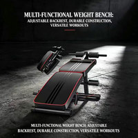 Banc de musculation pliable en acier réglable avec bandes de résistance pour l'entraînement de base à domicile
