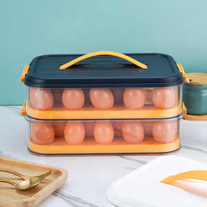 Vừng hai lớp trứng lưu trữ giá nhà bếp thời gian quay số xử lý thực phẩm container với có thể tháo rời tấm - Product Image 5