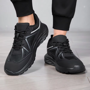 Men Summer Autumn Winter Comfort Casual Sports Shoes Ultra Light Mesh Breathable Anti Slip Shock Resistant <b>Elastic</b> Sole <b>Lace</b> - Product Image 4