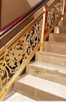 Rampe d'escalier de villa, garde-corps de luxe léger, colonnes modernes minimalistes en alliage aluminium-magnésium, haut de gamme, intérieur, style rural