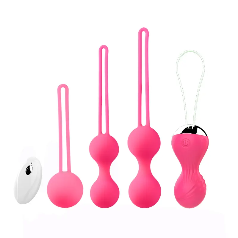 4 in1 Silicone Vagina Exercises Remote Control Egg Sex Product Sex Toys Vibrator Ben Wa Set Vibrating Kegel Balls For Women