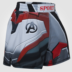 Short MMA pour enfants imprimé en 3D en gros-Vêtements de sport inspirés de Cody Lundin-Short de combat <span class=keywords><strong>noir</strong></span> personnalisé - Product Image 5