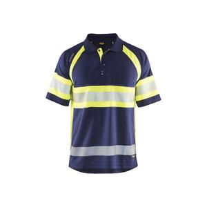 BLAKLADER - 333810518933M Polo UV haute visibilité niveau 1 Bleu marine/jaune-EAN 7330509500897 HI-VIS WORKWEAR - Product Image 1