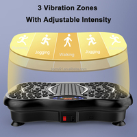 Zoshine Appareil d'exercice amincissant électromagnétique ultra-mince, mini plaque vibrante 4D incurvée, charge maximale 120 kg, portable