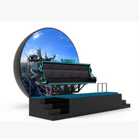 Cinéma dôme sphérique 360°, théâtre multisensoriel 5D, équipement de divertissement intérieur, attractions VR/AR/MR pour parcs à thème, en métal