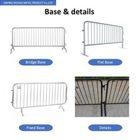 Barrière de contrôle des foules en acier inoxydable 1,2*2,4m, revêtement poudré, facile à assembler, pour réunions publiques