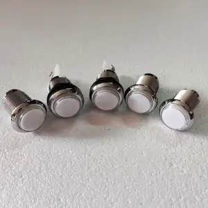 Pulsante tondo arcade da 32 mm pulsante argento per accessori da gioco