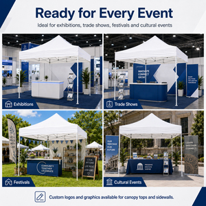 Tente pop-up carrée 3x3 en tissu Oxford, structure métallique, pliable, <span class=keywords><strong>protection</strong></span> UV, imperméable, portable, utilisation en extérieur trois saisons, commerce, <span class=keywords><strong>sport</strong></span> - Product Image 5