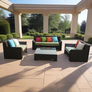 Terrassenmöbel Sofa-Set Wasserfestes PE-Rattan Outdoor Garten-Sofa Aluminiumrahmen Terrassen-Modulares Ecksofa - Product Image 2